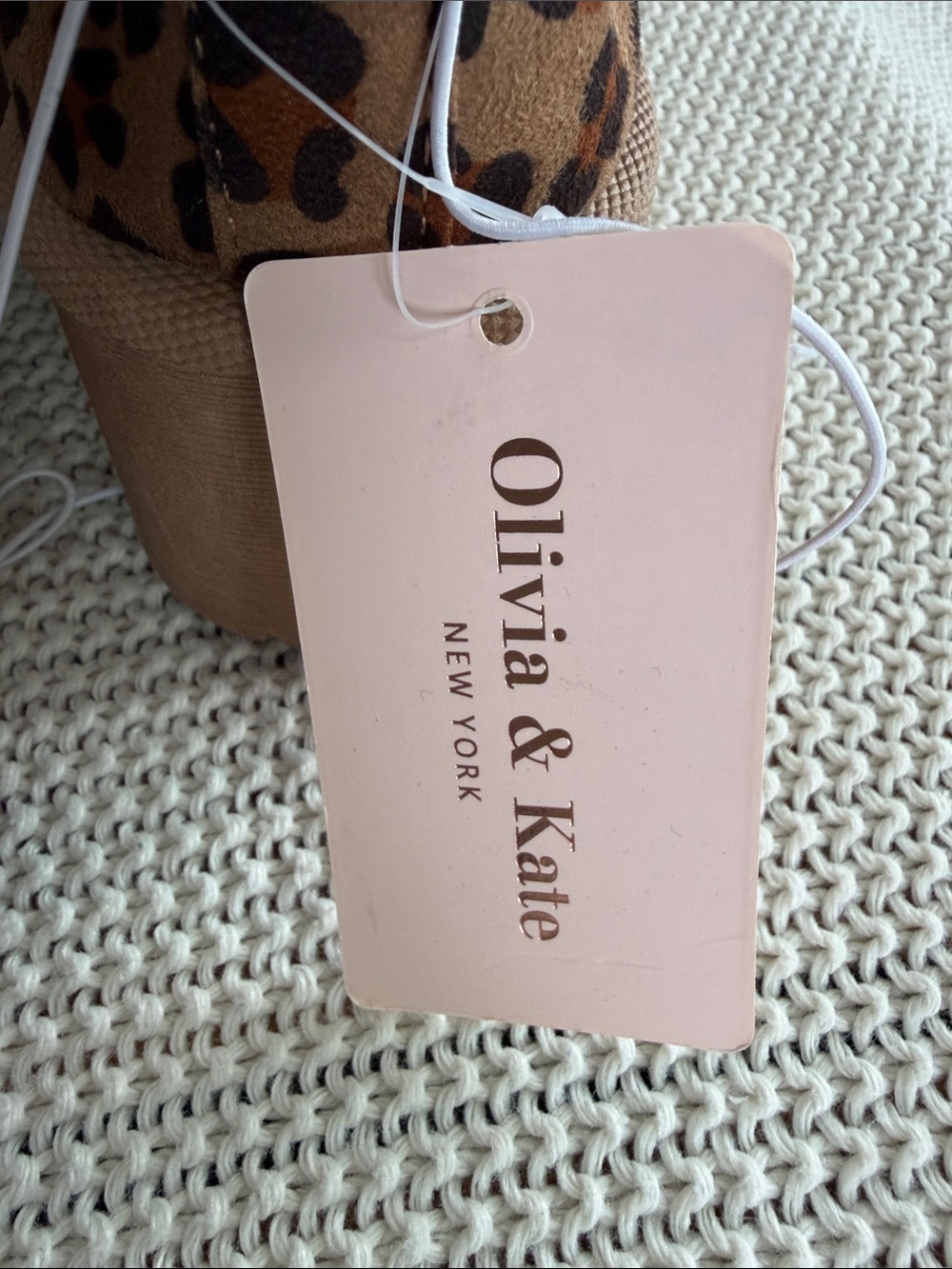 Olivia & Kate Leopard-Print Platform Mules in Tan/Brown - Picture 2 of 13